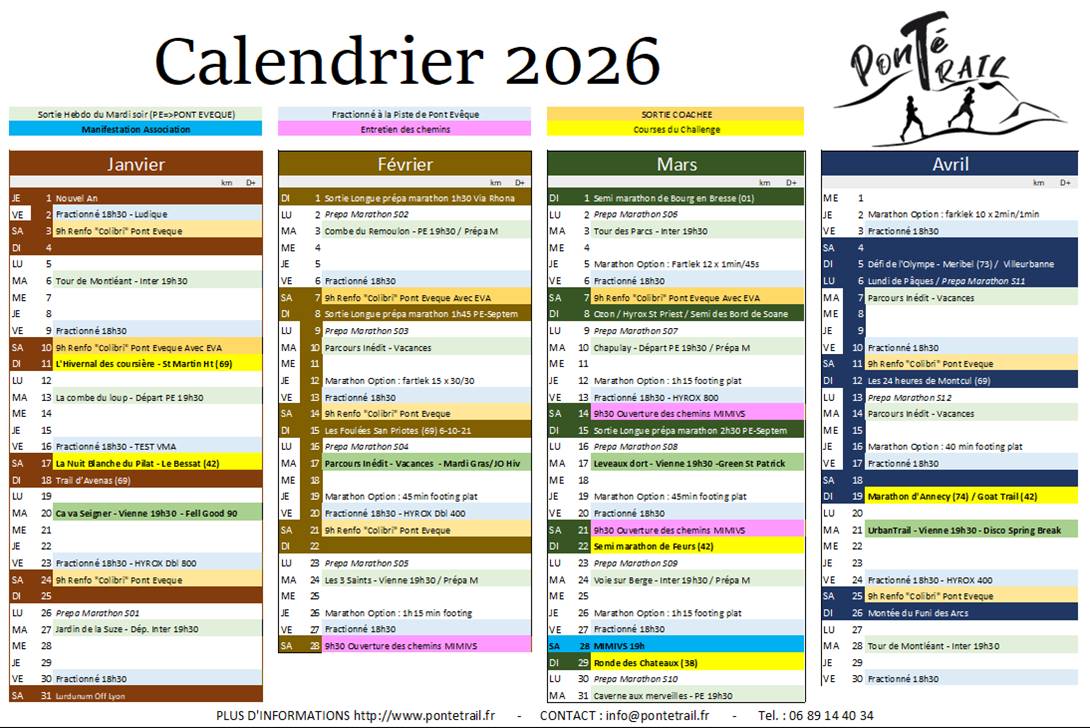 Calendrier 2024